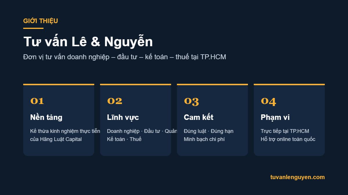 Giới thiệu Tư vấn Lê & Nguyễn – đơn vị tư vấn doanh nghiệp tại TP.HCM